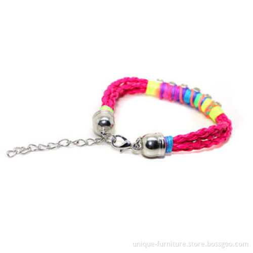 Friendship Brazil Handmade Cord Bracelets, Made of Multilayer Thread/RhinestonesNew